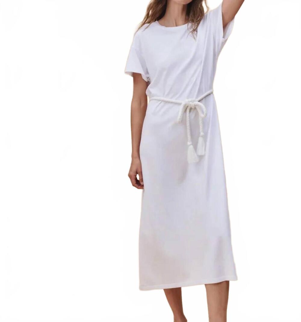 NEW THE GREAT. boxy tee dress in white